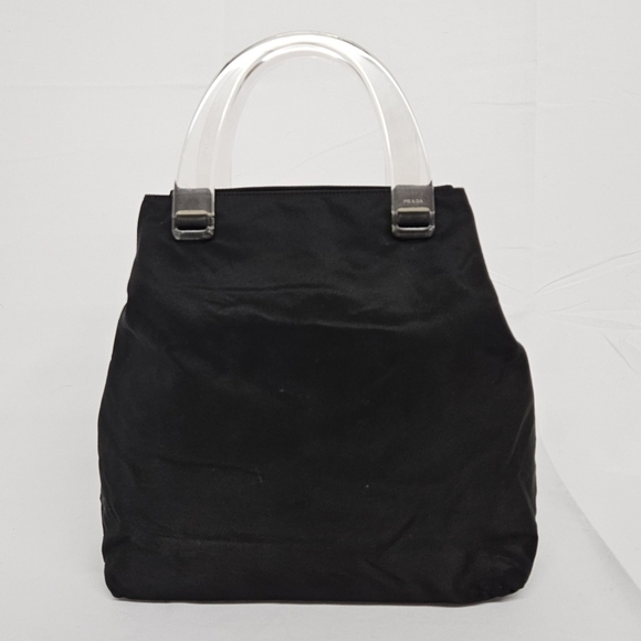 Prada Tessuto Nylon and Lucite Evening Tote Bag in Black - Picture 3 of 17